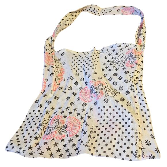 Free People Handbags - Free People Reusable Mesh Bag with Flowers and Stars